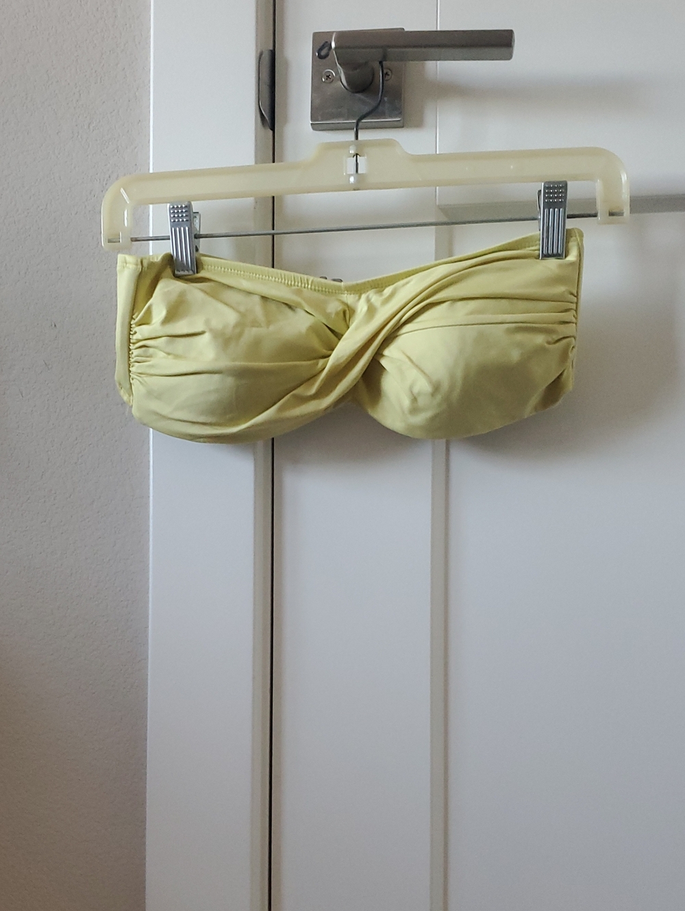 Pale Yellow Bandeau Bikini Top